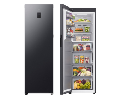 Zamrażarka szufladowa Zamrażarka Samsung RZ80H32HDFEO Twin No Frost 185,8cm 36dB Grafitowa Auto Open 14,8kg/24h Kostkarka AI 323L